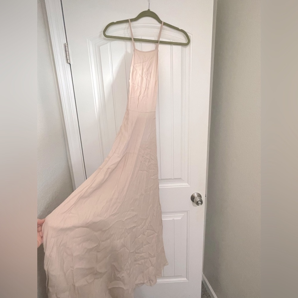 Reformation maxi gown dress square neck strappy back sz 0